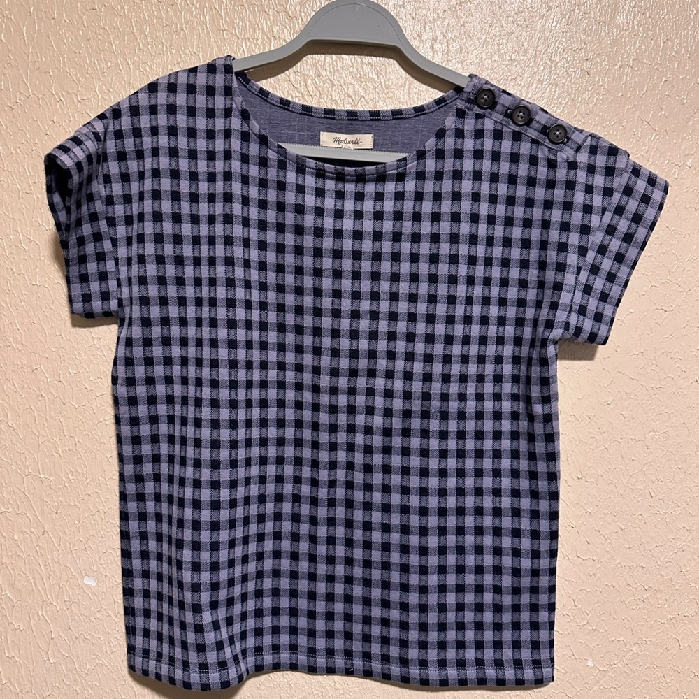 NWT Madewell Plaid Top Size XS
